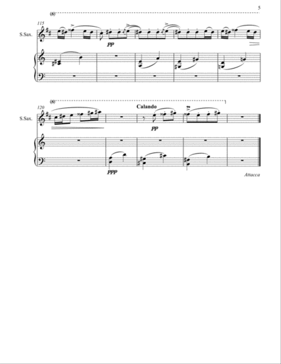 Bartok, Romanian Folk Dances for Soprano Saxophone and Piano Soprano Saxophone scores gallery preview page 5