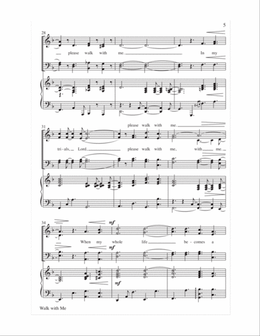 Walk with Me Walk with Me 4-Part scores gallery preview page 5
