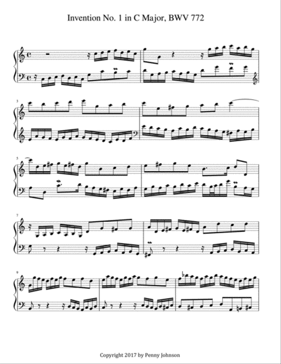 Complete Two-Part Inventions, BWV 772-786 With Inverted Voices image number null