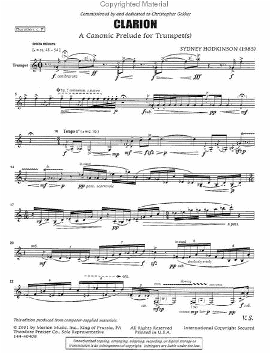 Clarion Chamber Music scores gallery preview page 2