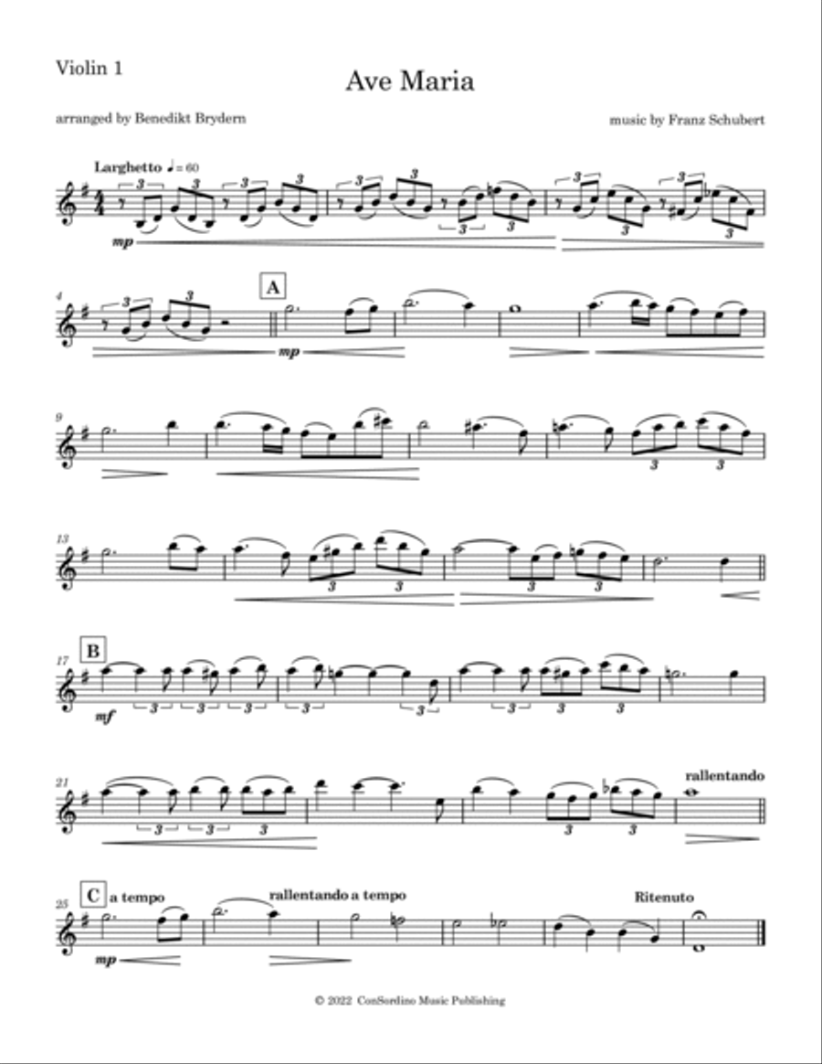 Ave Maria String Quartet scores gallery preview page 2