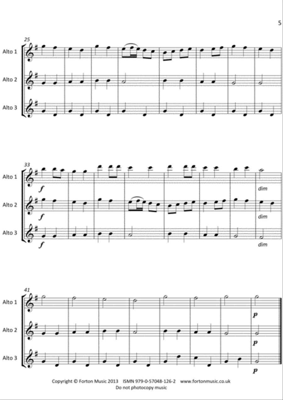 Sax Trios Book 1 Saxophone scores gallery preview page 5