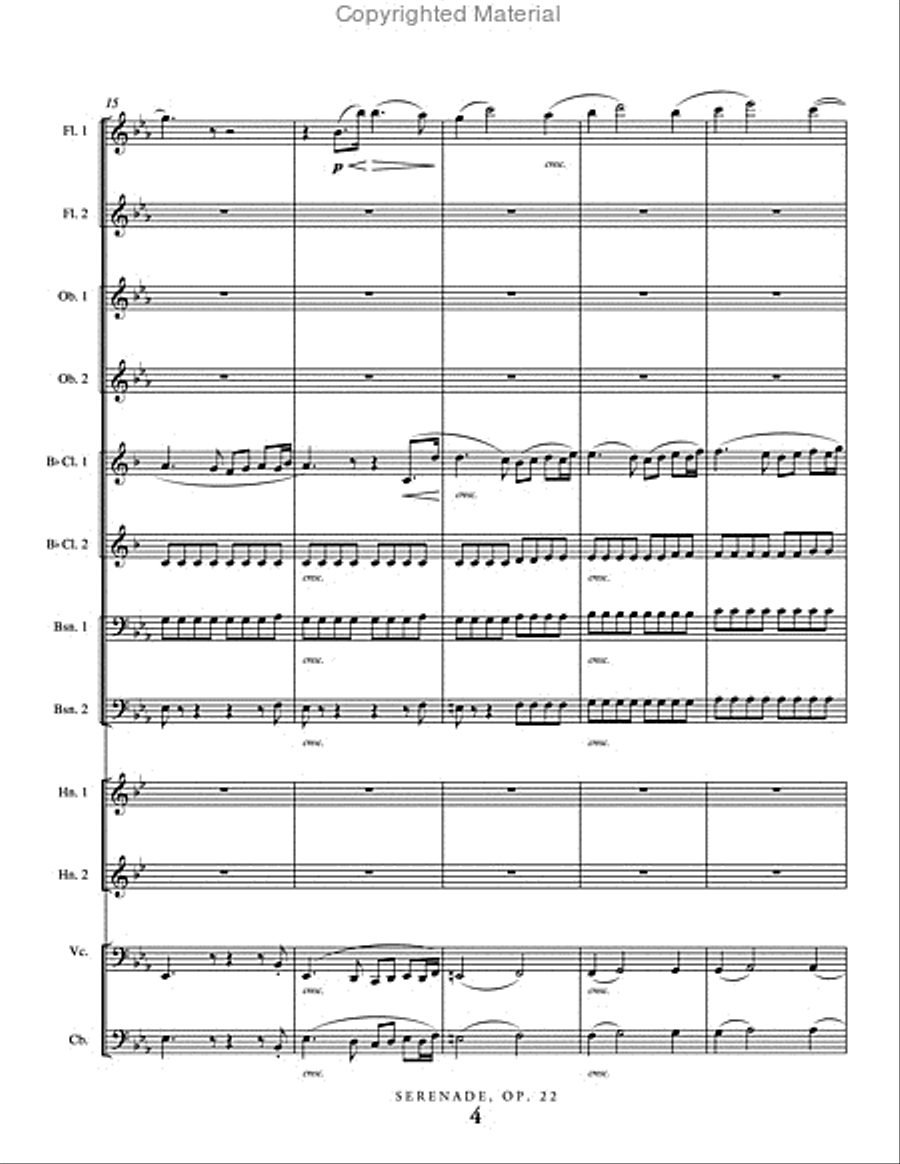 Serenade, Op. 22 Concert Band scores gallery preview page 5