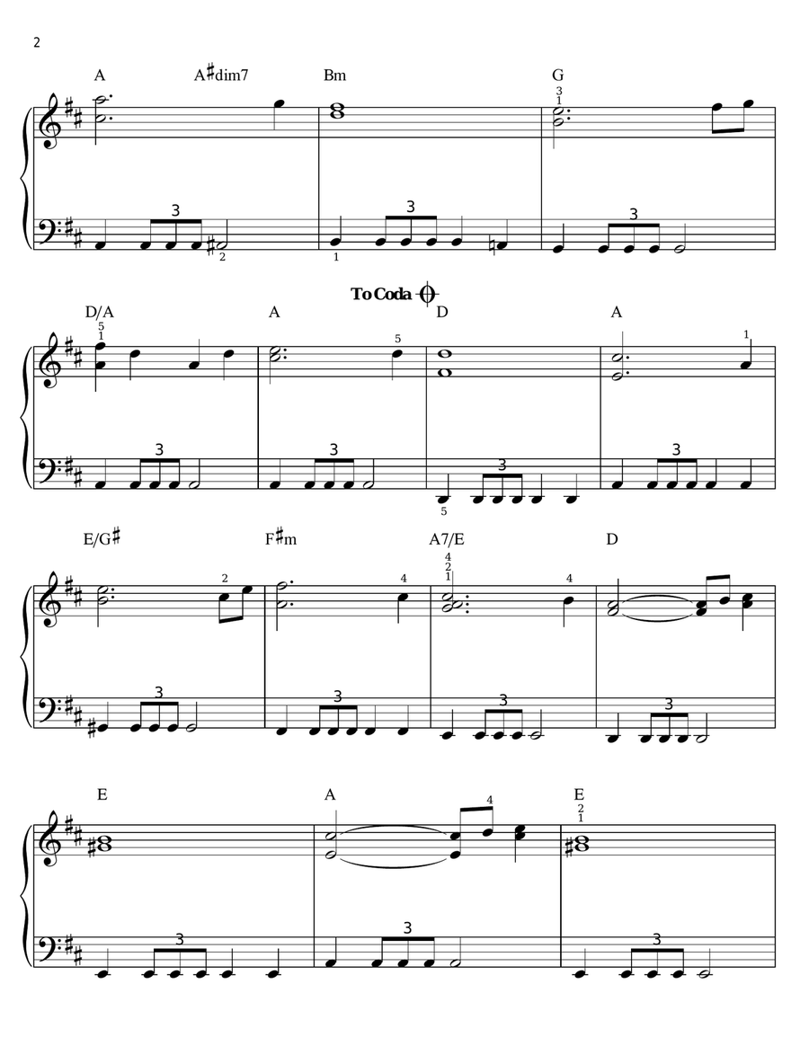 Highland Cathedral Highland Cathedral Easy Piano scores gallery preview page 2