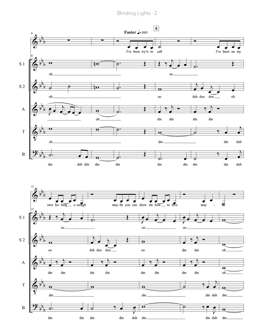 Blinding Lights Blinding Lights 4-Part scores gallery preview page 2