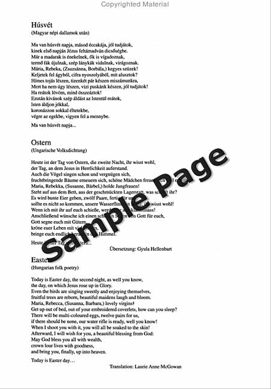 Husvet (Easter) Choir scores gallery preview page 3