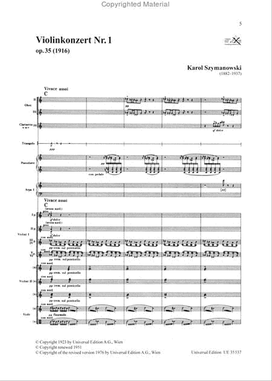 Violinkonzert No. 1 Orchestra scores gallery preview page 2