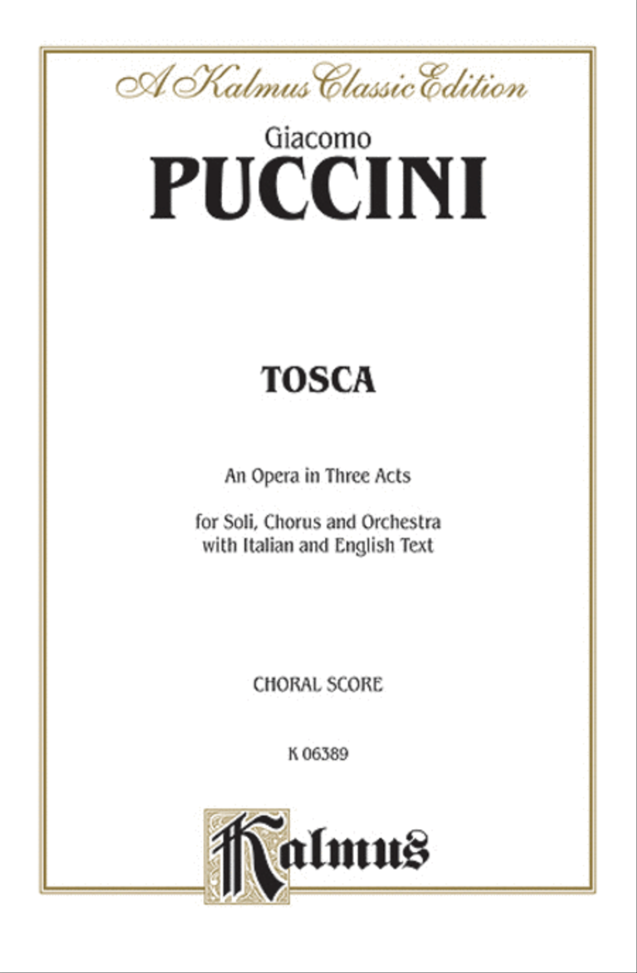 Tosca Tosca Voice scores gallery preview page 1