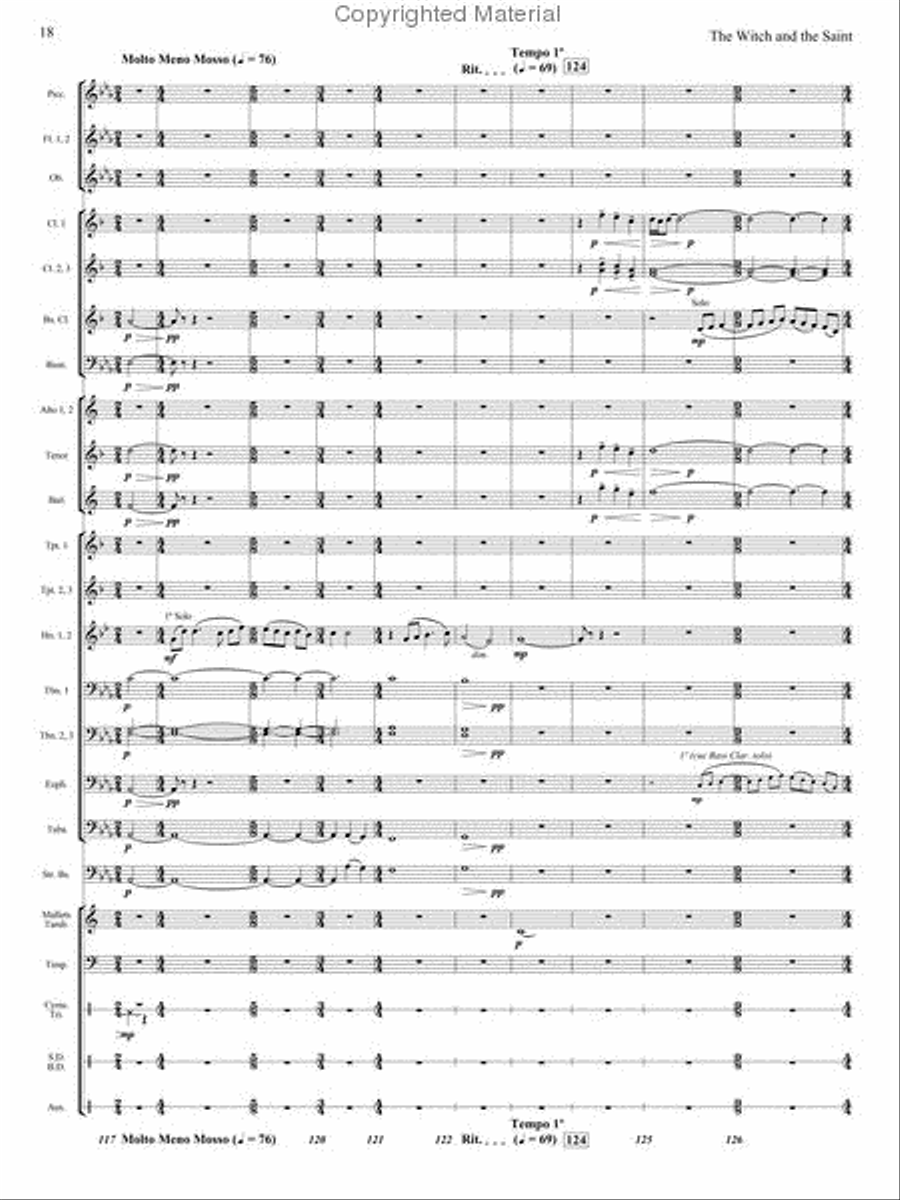 The Witch and The Saint Concert Band scores gallery preview page 17