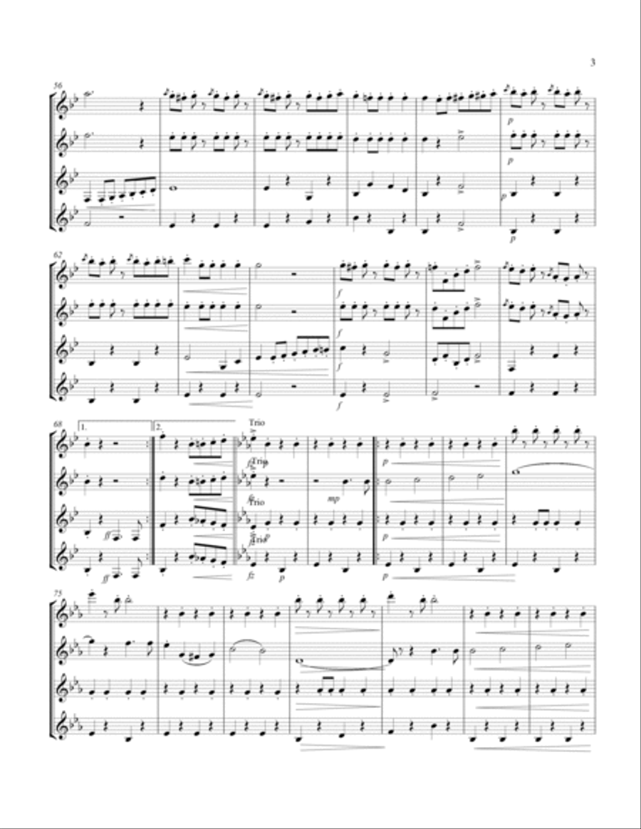 Alte Kameraden - Old Comrades (for Clarinet Quartet) Alte Kameraden - Old Comrades (for Clarinet Quartet) Clarinet Quartet scores gallery preview page 4