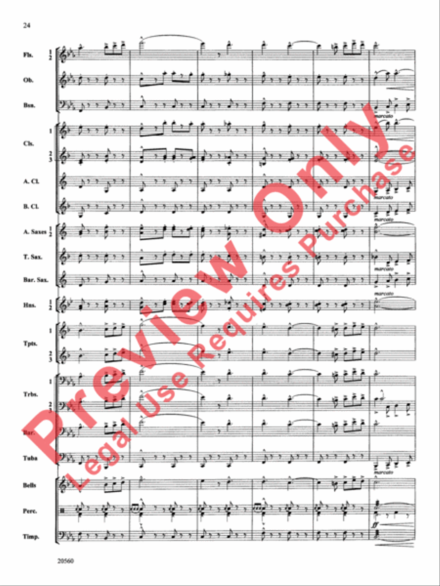 Marche Lorraine Concert Band scores gallery preview page 25