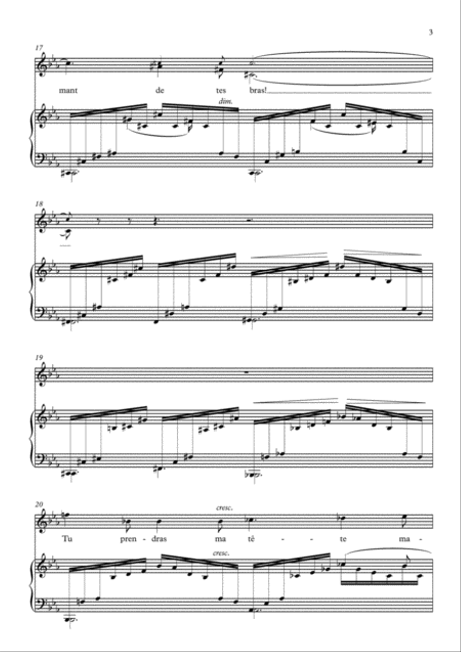 Chanson triste (Original key. E-flat Major) Voice Solo scores gallery preview page 3
