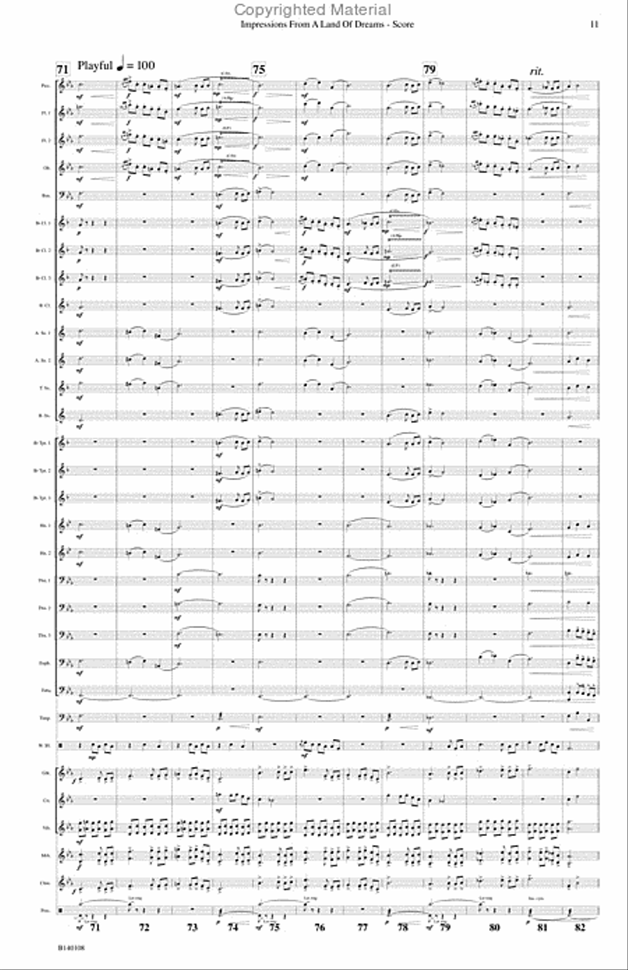 Impressions From A Land of Dreams Concert Band scores gallery preview page 12