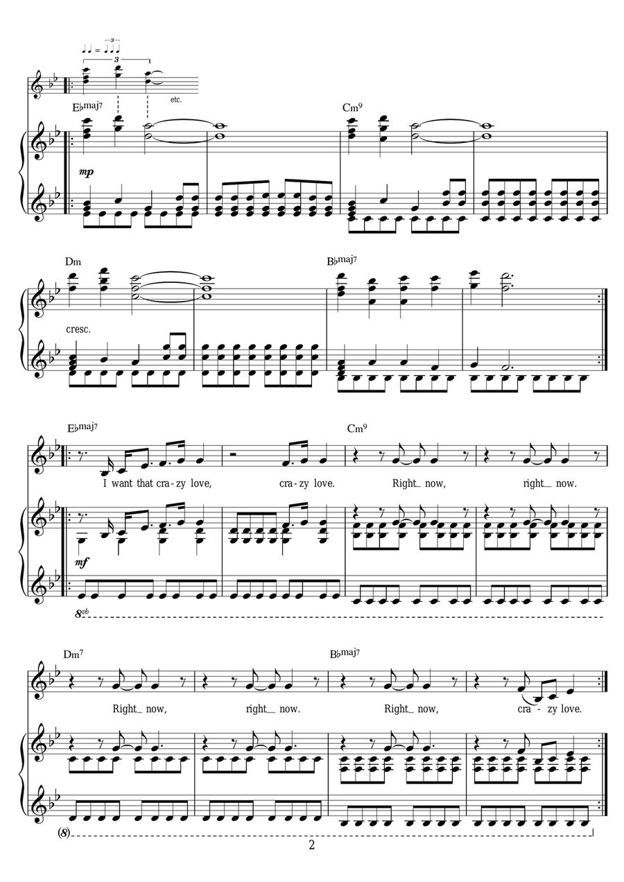 Pursuit Of Happiness Piano Solo scores gallery preview page 2