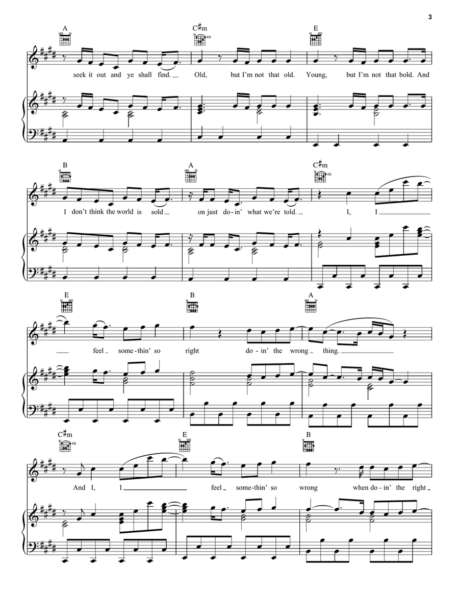 Counting Stars Acoustic Guitar scores gallery preview page 3
