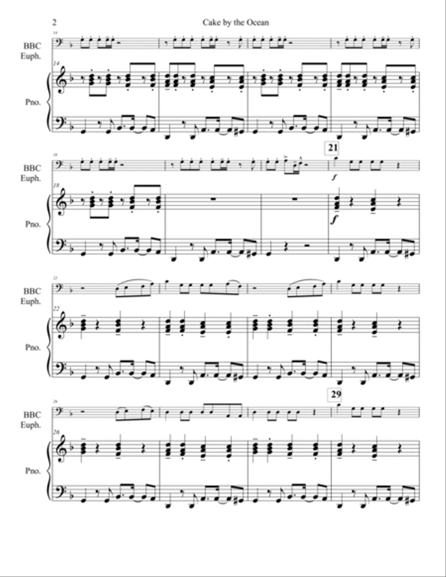 Cake By The Ocean Baritone Horn BC scores gallery preview page 3