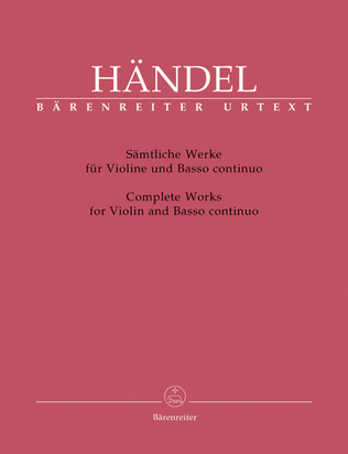 Book cover for Complete Sonatas For Violin And Basso Continuo