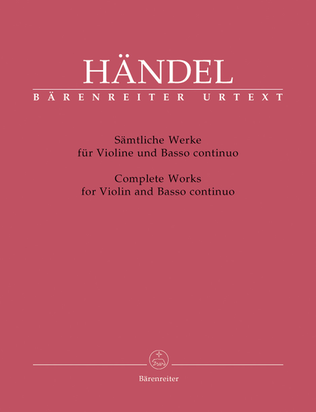 Complete Sonatas For Violin And Basso Continuo