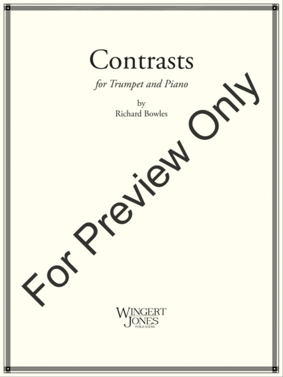 Contrasts Contrasts B-Flat Trumpet scores gallery preview page 2