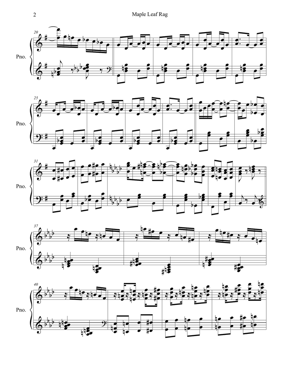Maple Leaf Rag Variation II (more advanced than my other version) Piano Method scores gallery preview page 2