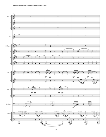 Claude Debussy – La plus que lent (Brass Choir + Piccolo & 2 Flutes) image number null
