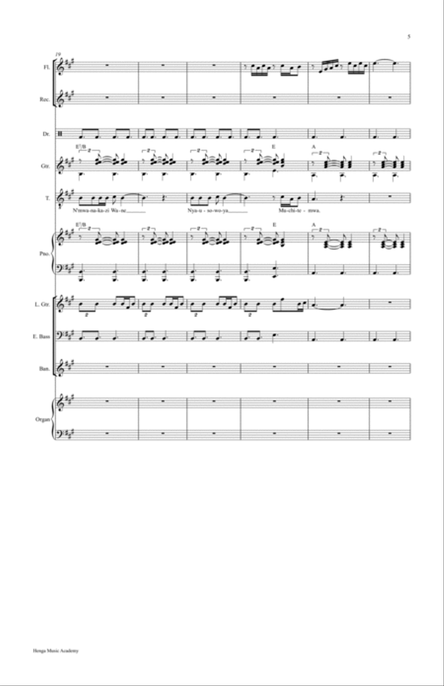 Nyausowoya Concert Band scores gallery preview page 5