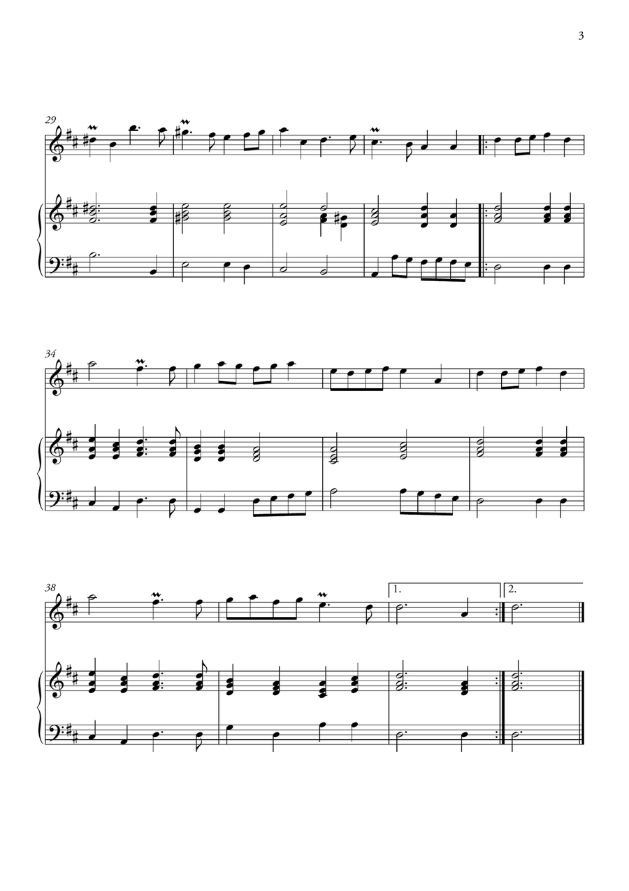 Te Deum Prelude (for Violin and Piano) Small Ensemble scores gallery preview page 3