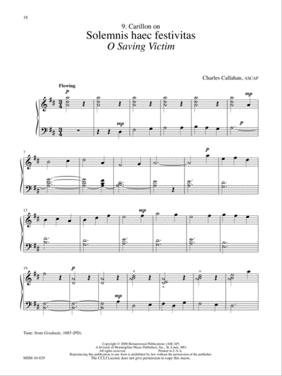In Communion Organ scores gallery preview page 8