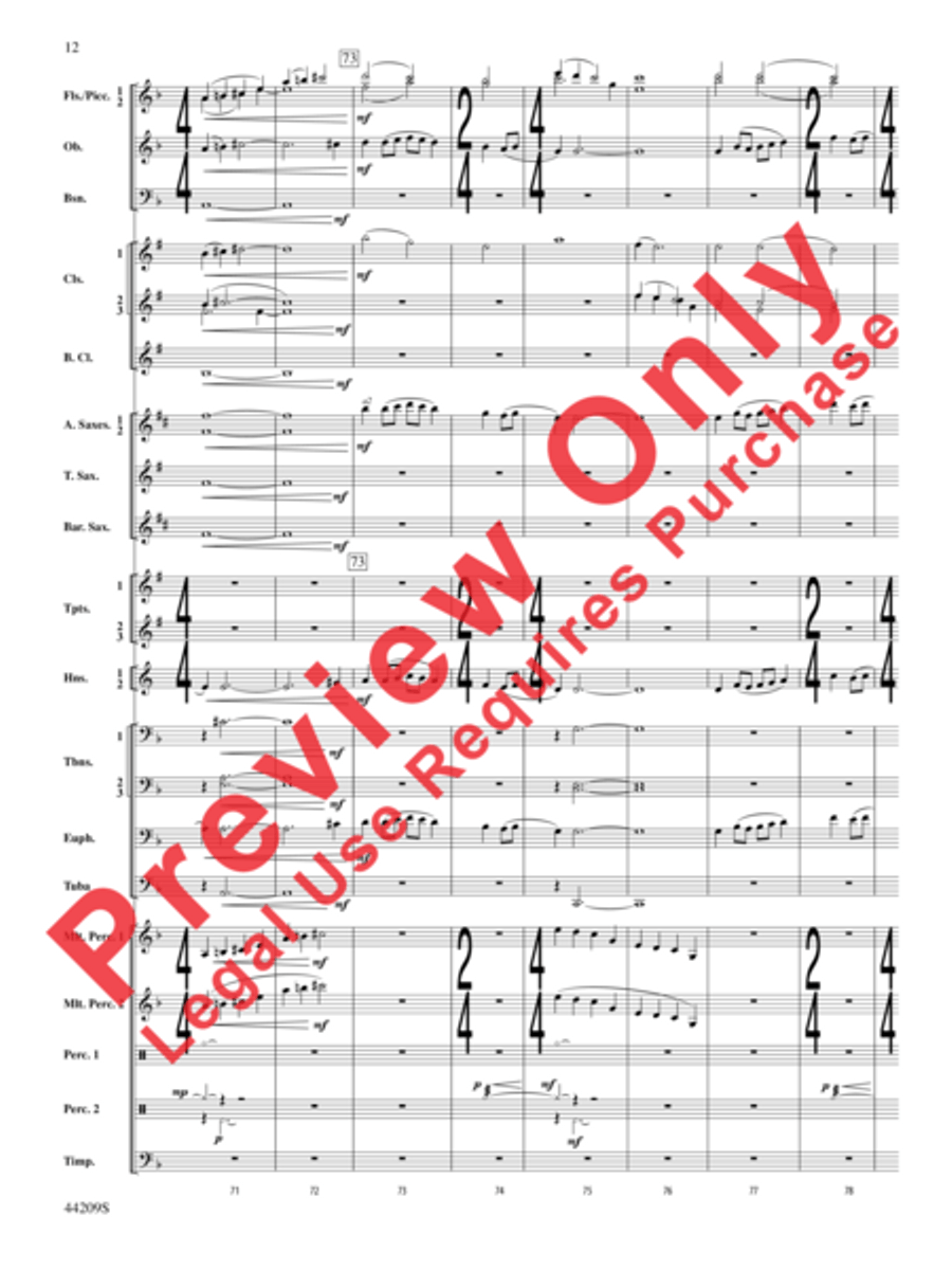 Gaudete Concert Band scores gallery preview page 13