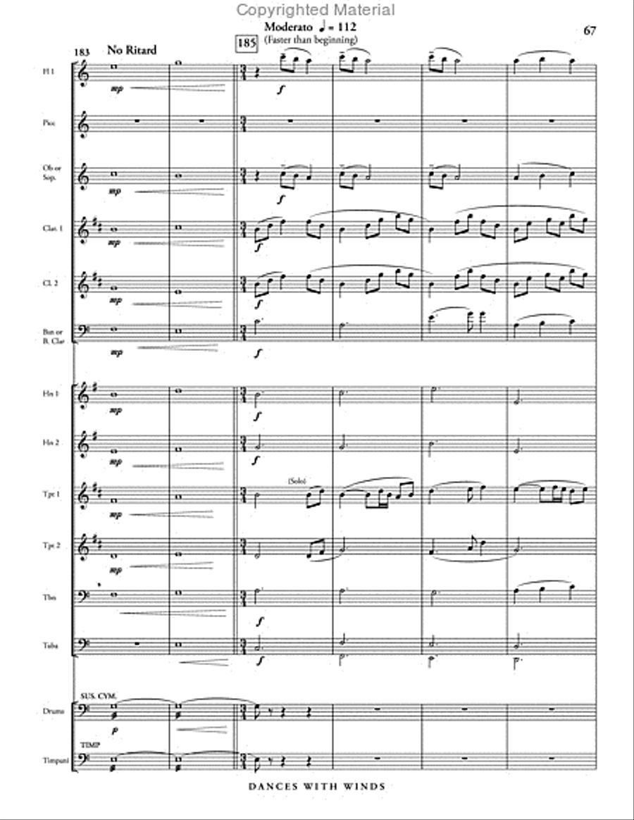 Dances with Winds Concert Band scores gallery preview page 73