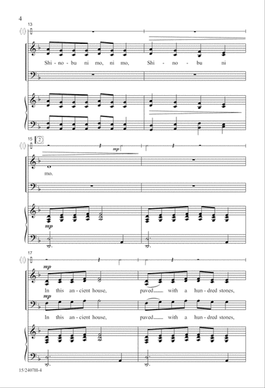 In This Ancient House (Momoshiki Ya) 3-Part scores gallery preview page 5