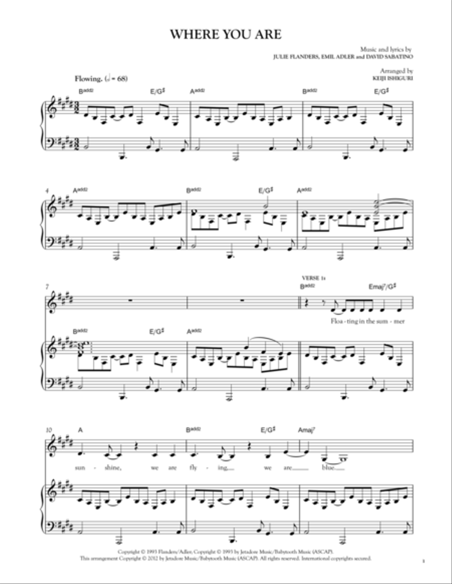 Where You Are Voice scores gallery preview page 1