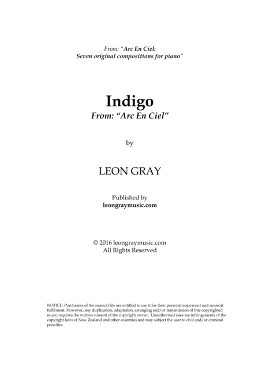 Indigo - Mvt. 6 from "Arc En Ciel" image number null