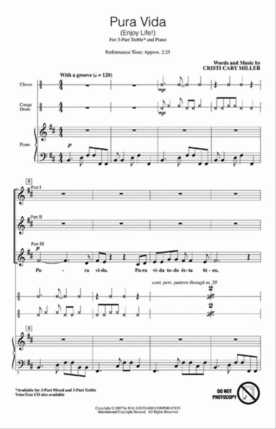 Pura Vida 3-Part scores gallery preview page 2