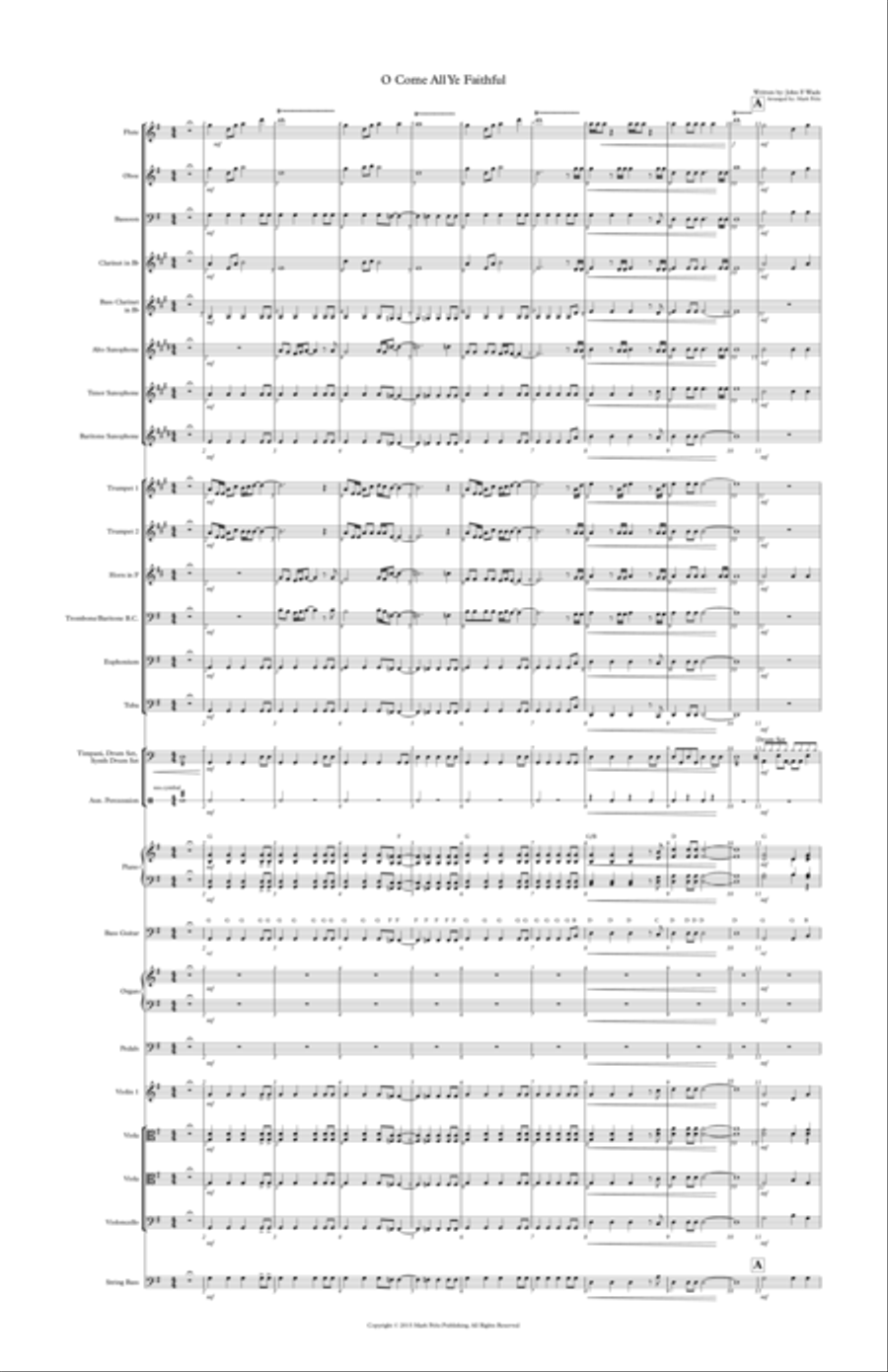 O' Come All Ye Faithful O' Come All Ye Faithful Full Orchestra scores gallery preview page 3