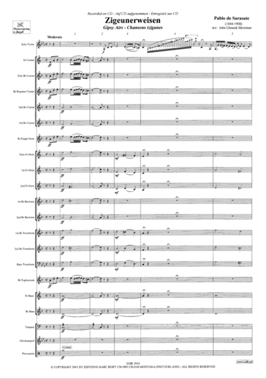 Zigeunerweisen Brass Band scores gallery preview page 4