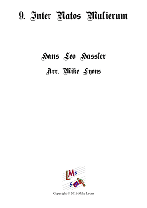 Inter Natos Mulierum - Cantiones Sacrae (Brass quartet)