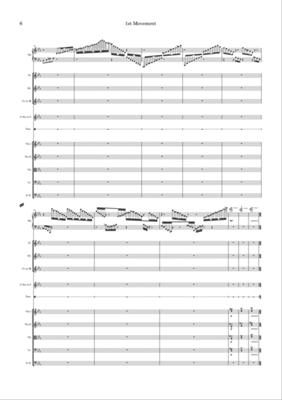 Concerto for Harp and Chamber Orchestra (Score and ALL PARTS) Chamber Orchestra scores gallery preview page 6