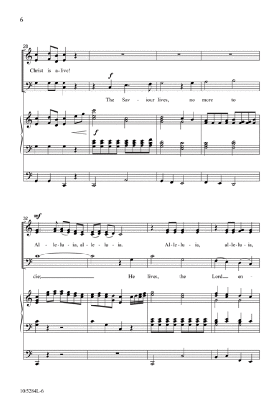 A Classic Easter Alleluia 3-Part scores gallery preview page 6