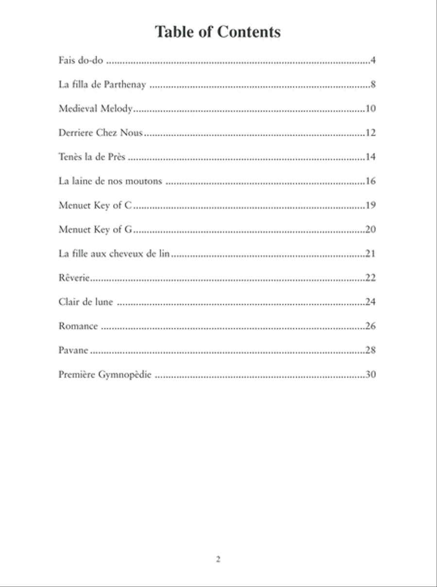 Great French Composers for Folk Harp Pedal Harp scores gallery preview page 3
