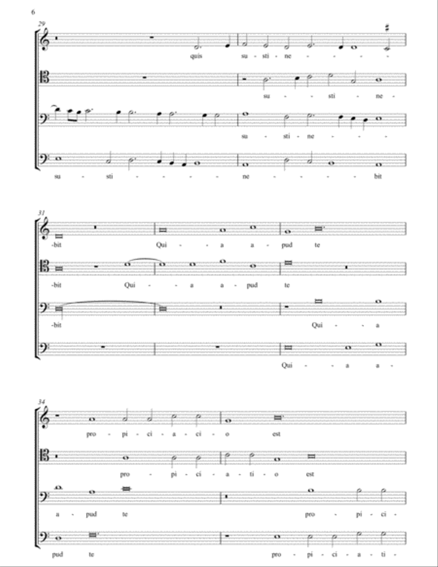 Josquin des Prez: De Profundis Clamavi Choir scores gallery preview page 6
