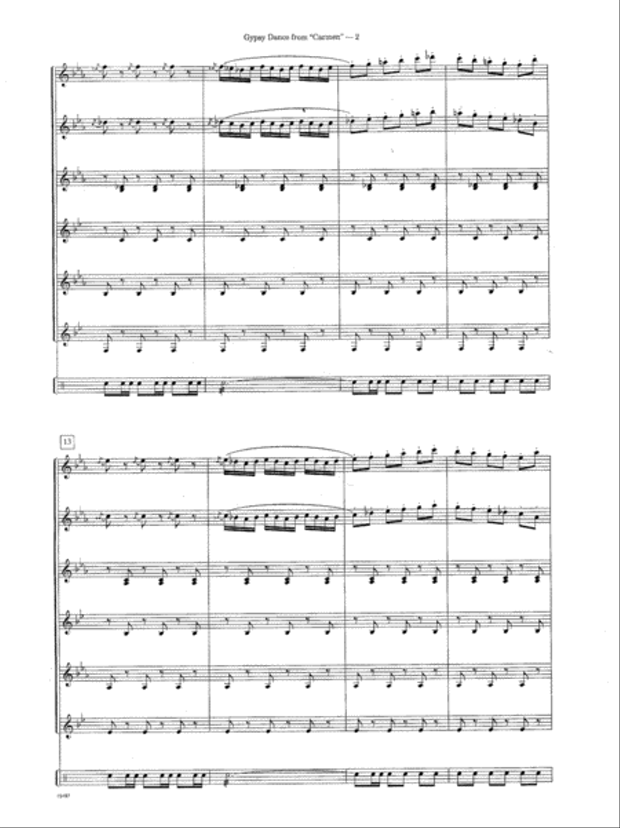 Gypsy Dance From 'Carmen' B-Flat Clarinet scores gallery preview page 3