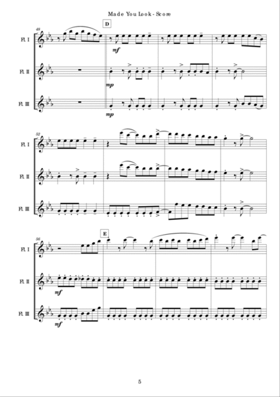 Made You Look Woodwind Trio scores gallery preview page 6