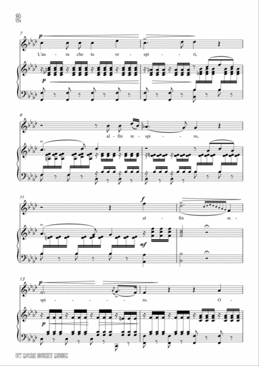 Gluck-O del mio dolce ardor in f minor,for Voice and Piano Voice Solo scores gallery preview page 4