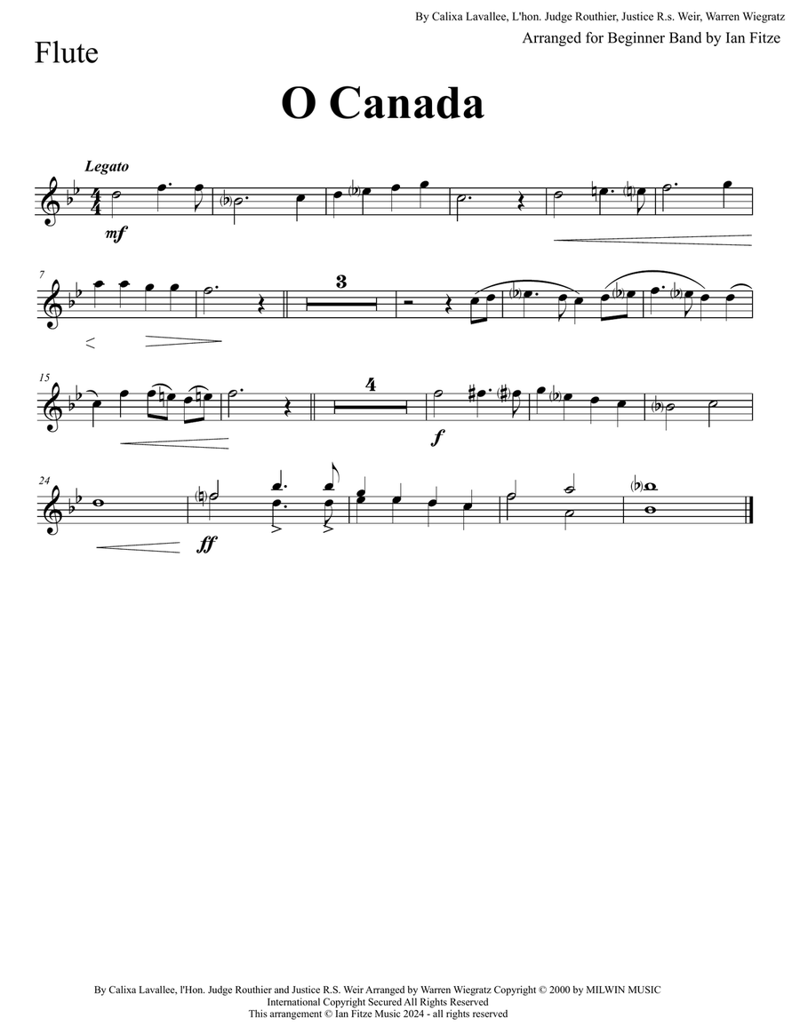 O Canada! Concert Band scores gallery preview page 4