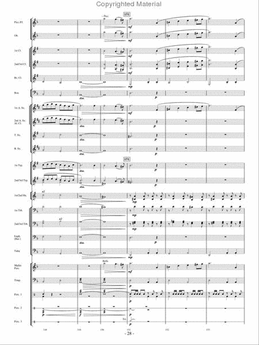 Quest of the Undaunted Knight Concert Band scores gallery preview page 27