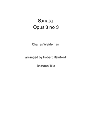 Book cover for Sonata Opus 3 no 3