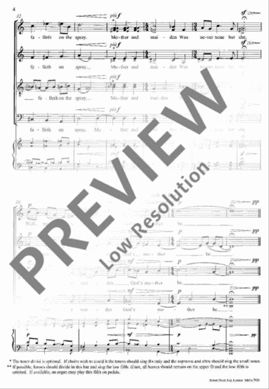 I sing of a maiden 4-Part scores gallery preview page 9