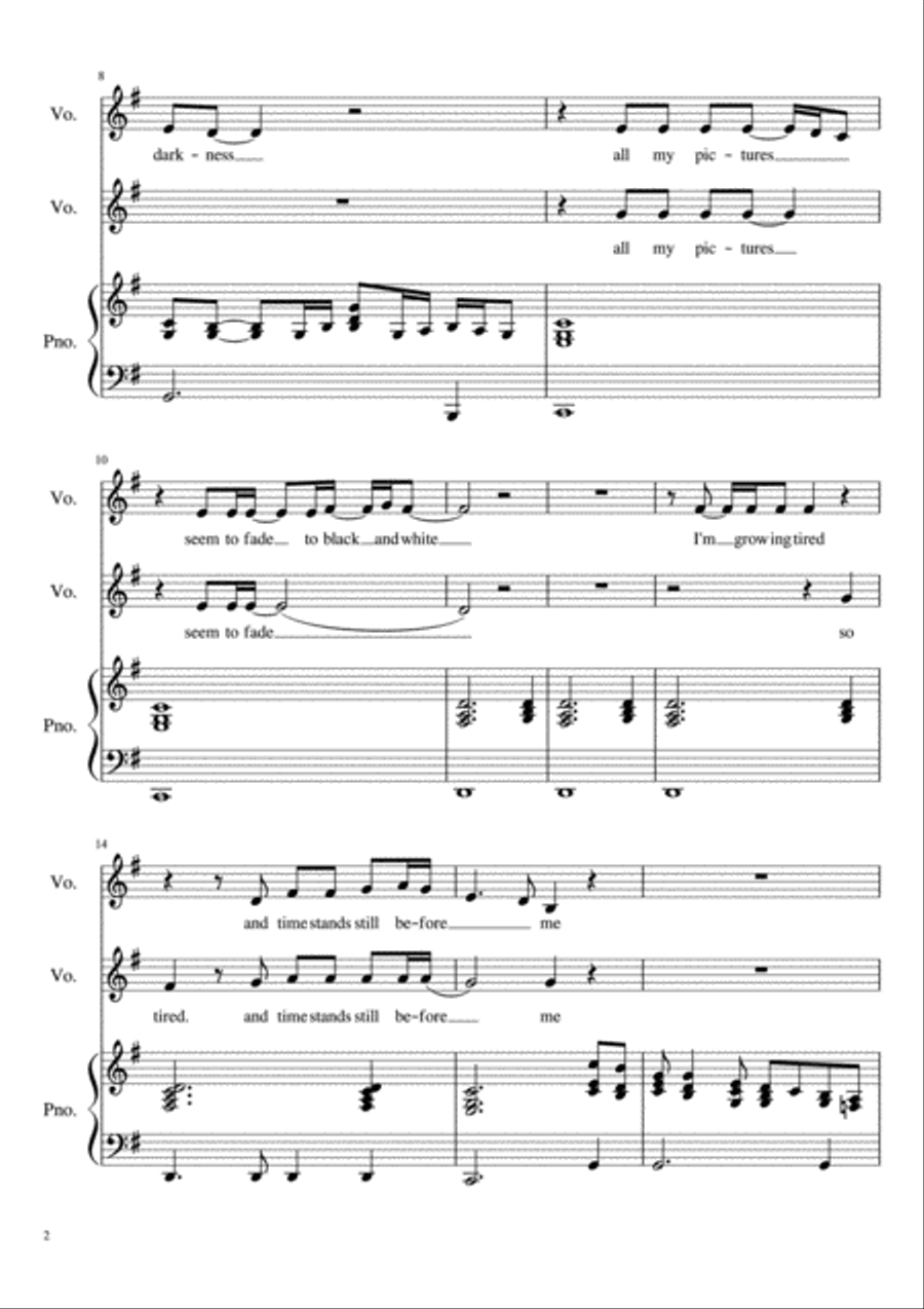 Don't Let The Sun Go Down On Me Vocal Duet scores gallery preview page 2