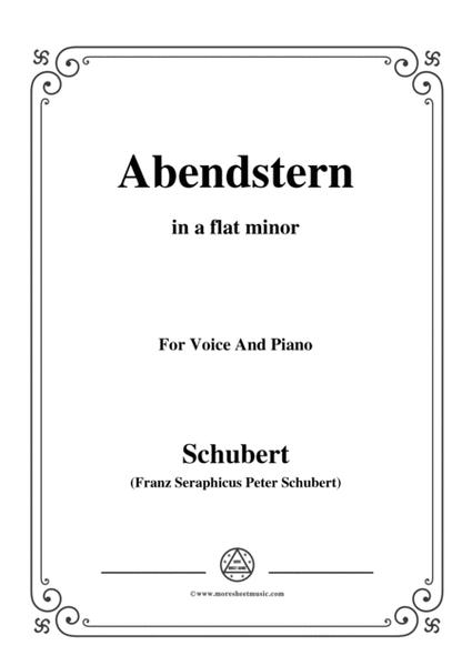 Schubert-Abendstern,in a flat minor,for Voice&Piano image number null
